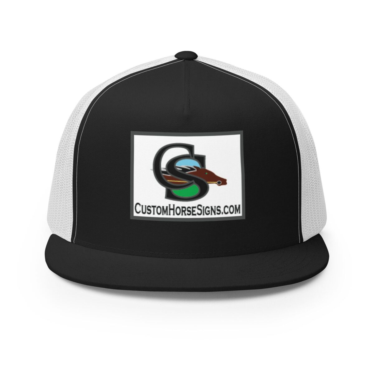 5 Panel Trucker Cap Black White Front 679b8d1f34c77.jpg