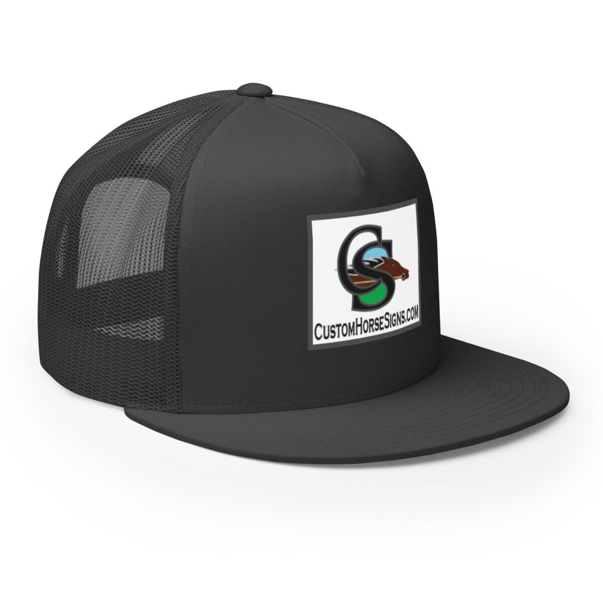 5 Panel Trucker Cap Charcoal Right Front 679b8d1f357e7.jpg