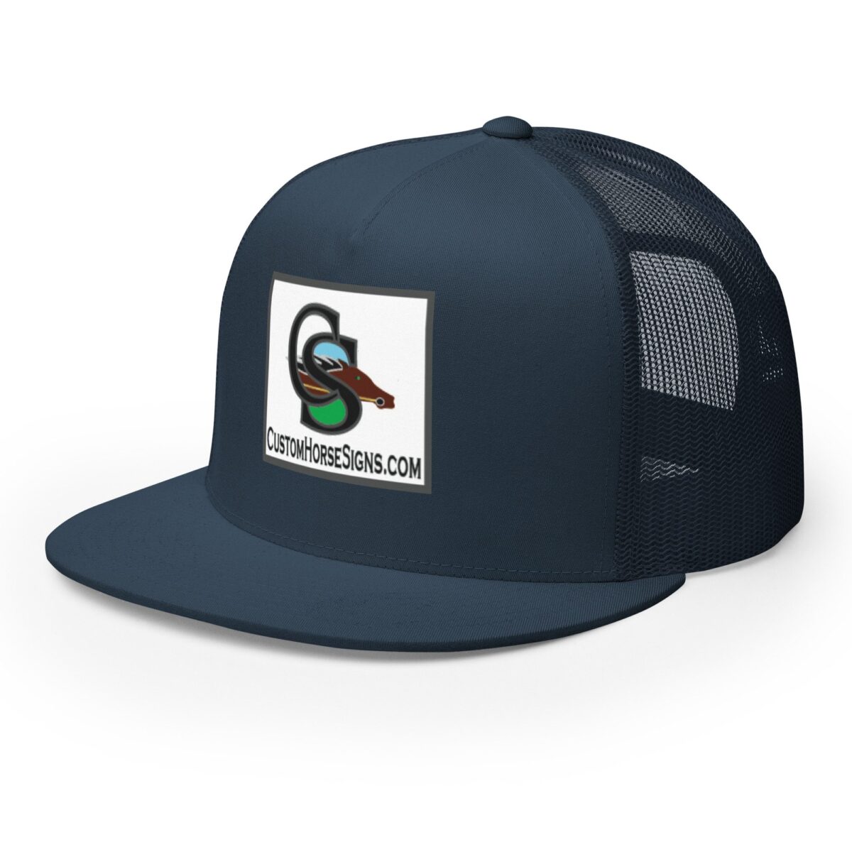 5 Panel Trucker Cap Navy Left Front 679b8d1f35109.jpg