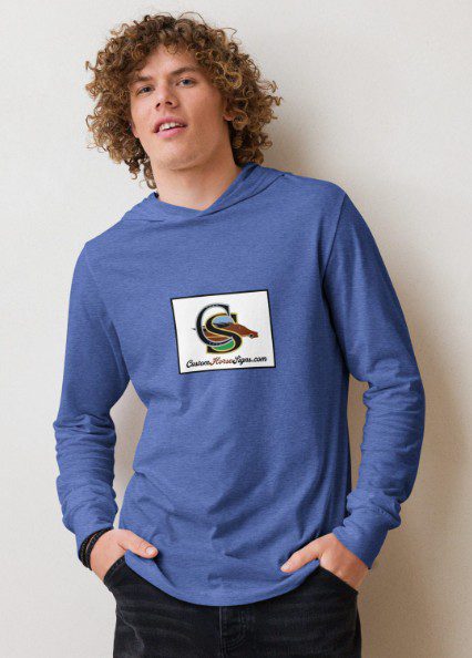 Custom Horse Signs Hooded Long-Sleeve Tee