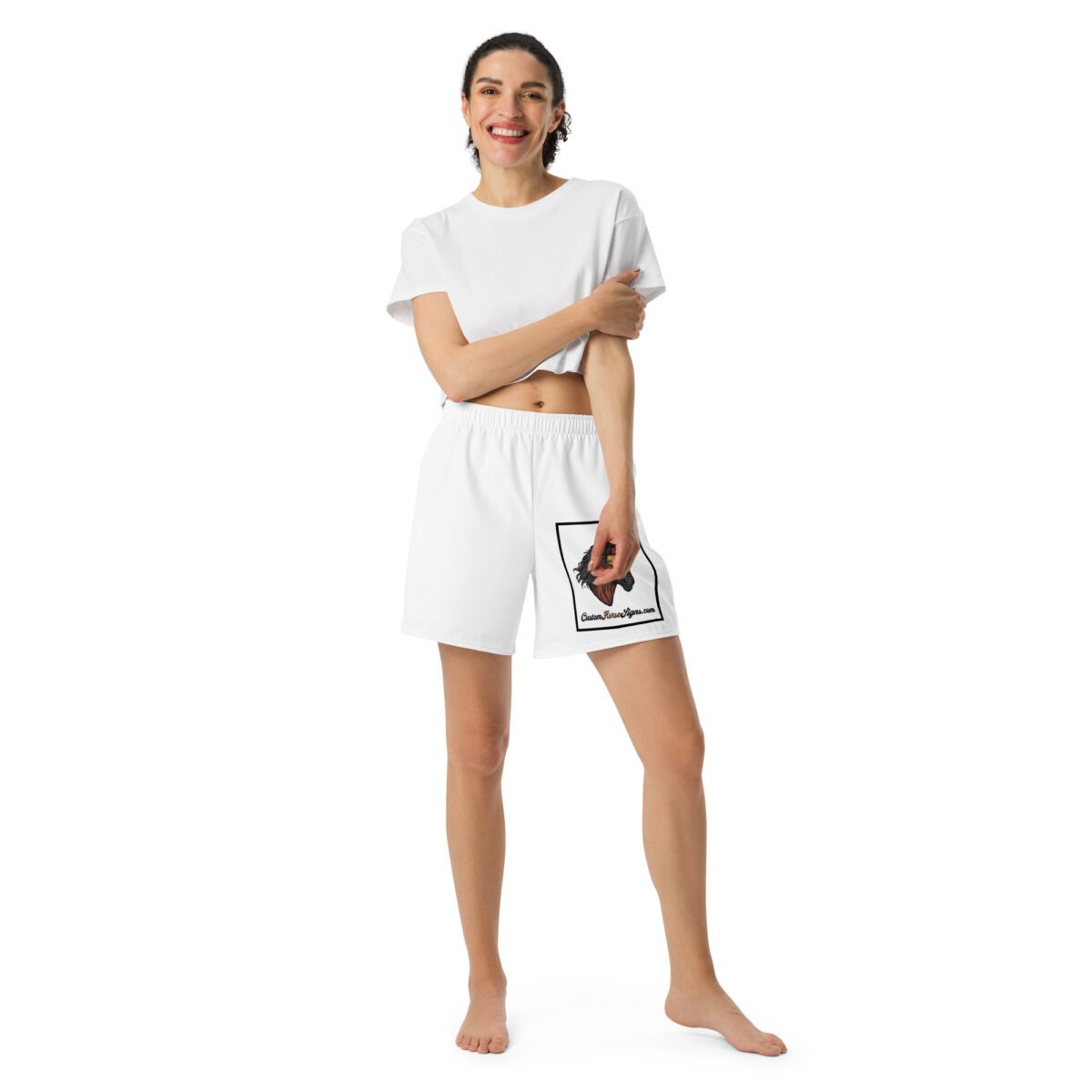 Horse Mullet All-Over Print Unisex Athletic Long Shorts