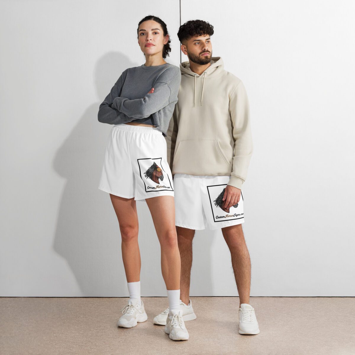 Horse Mullet All-Over Print Unisex Athletic Long Shorts - Image 2