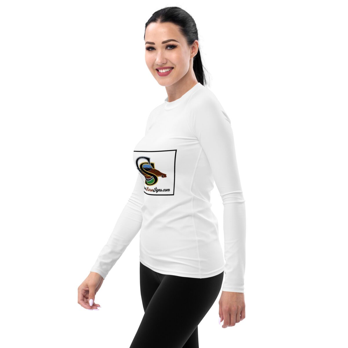 Custom Horse Signs Women's Rash Guard - Image 4