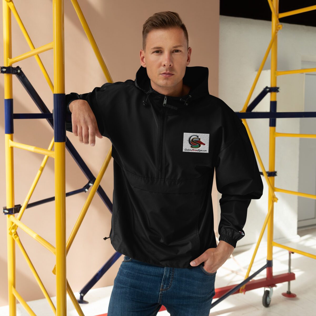 Custom Horse Signs Embroidered Champion Packable Jacket - Image 2