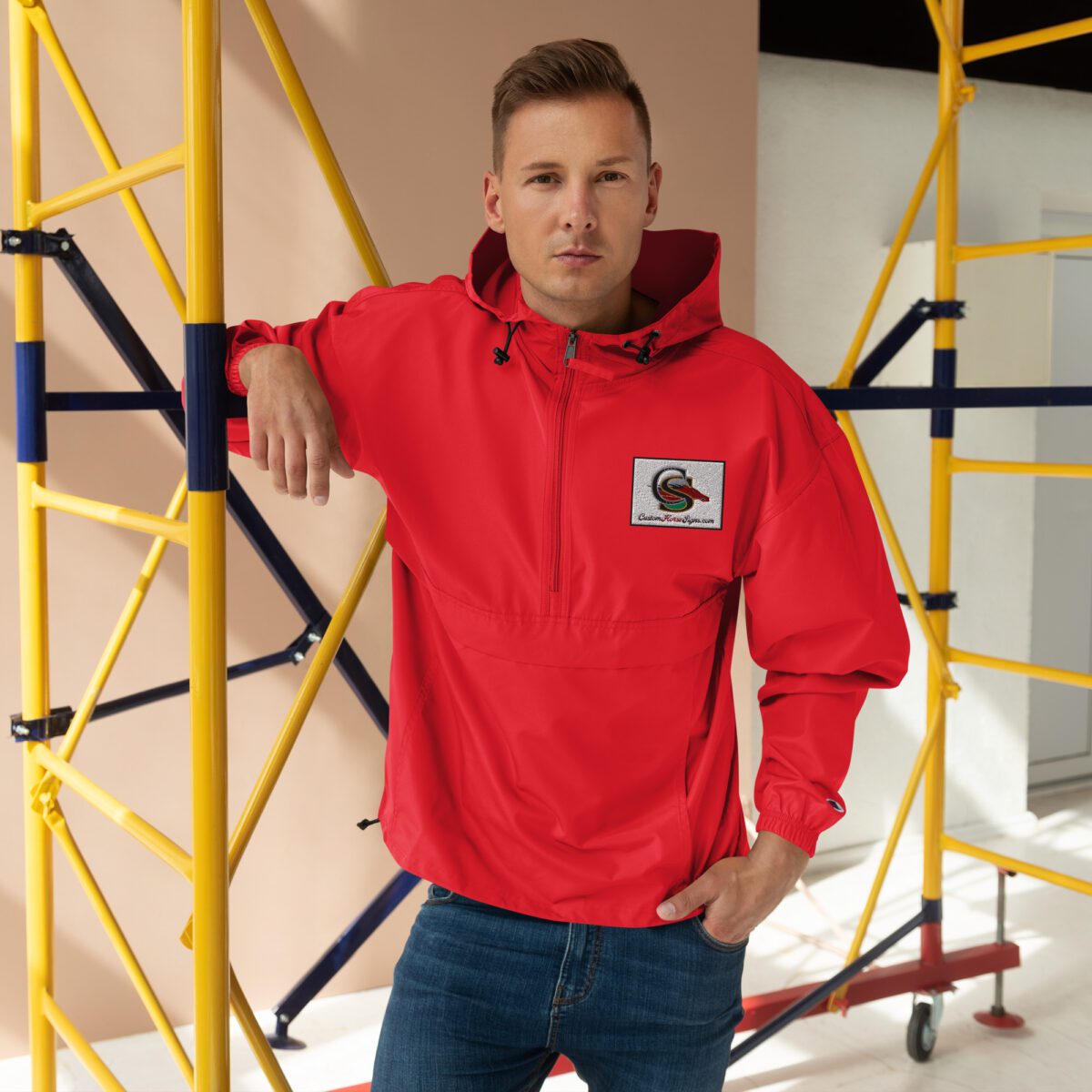 Custom Horse Signs Embroidered Champion Packable Jacket - Image 4