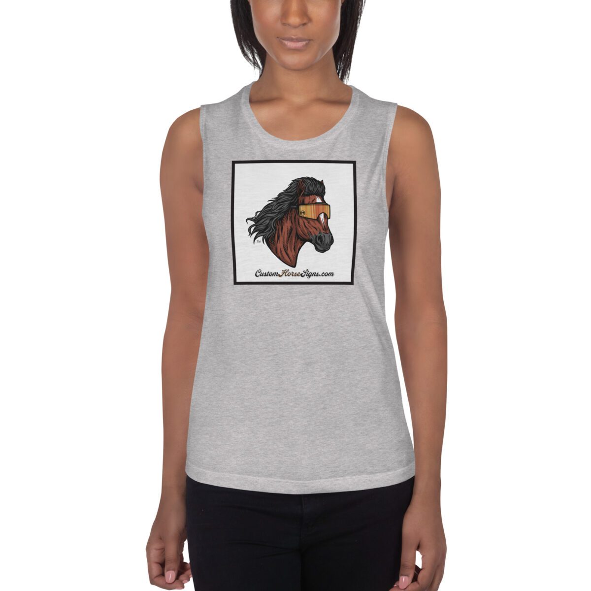 Horse Mullet Ladies’ Muscle Tank - Image 4