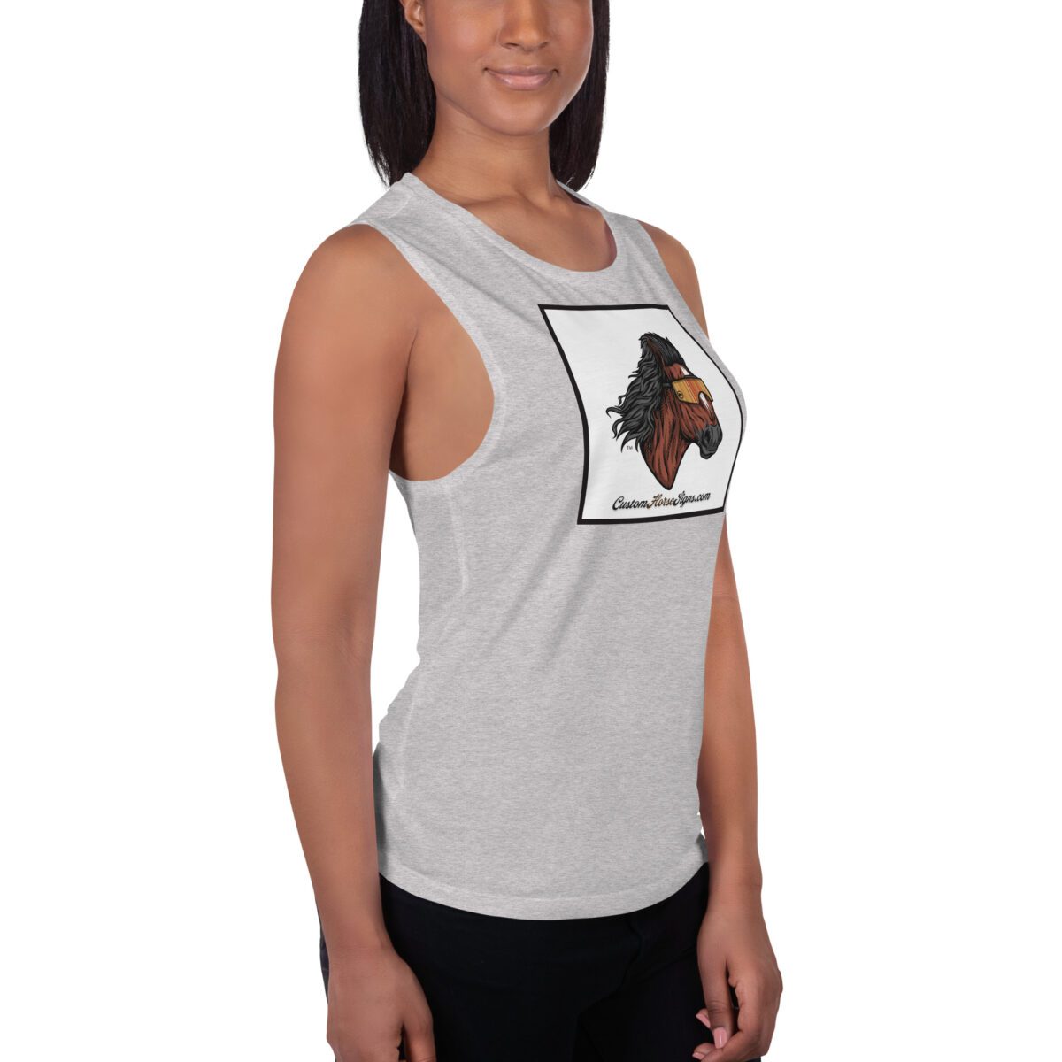 Horse Mullet Ladies’ Muscle Tank - Image 6