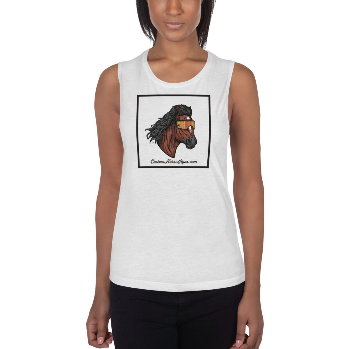 Horse Mullet Ladies’ Muscle Tank - Image 7