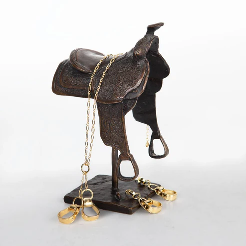 Cheyenne - Double Western Stirrup Necklace (Gold or Silver) - Image 10