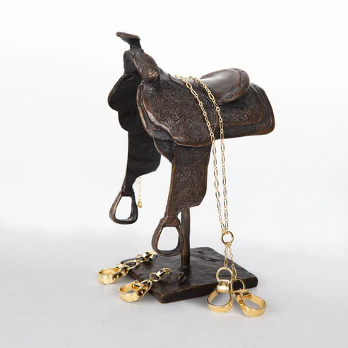 Cheyenne - Double Western Stirrup Necklace (Gold or Silver) - Image 6