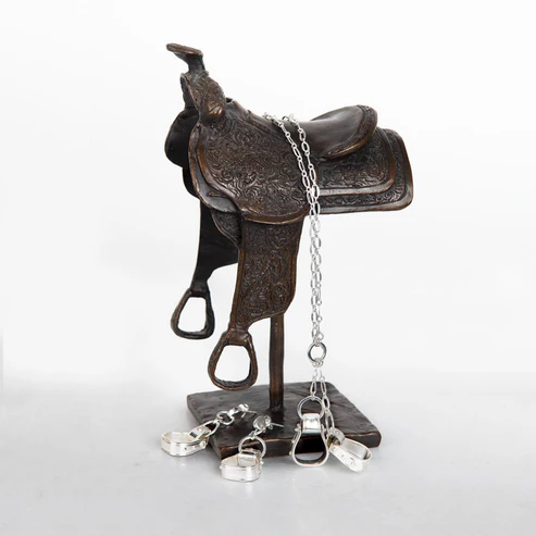 Cheyenne - Double Western Stirrup Necklace (Gold or Silver) - Image 4