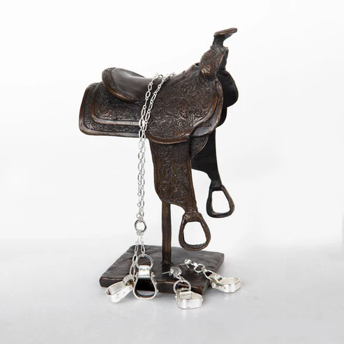 Cheyenne - Double Western Stirrup Necklace (Gold or Silver) - Image 7